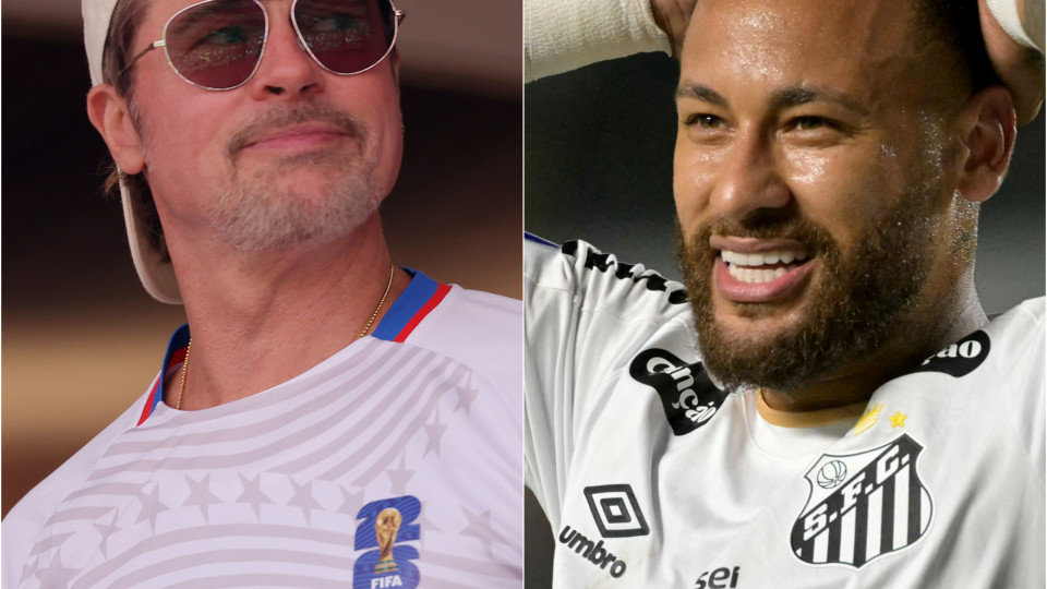 Brad Pitt diz que quer dar aulas de atuação para Neymar simular melhor as faltas